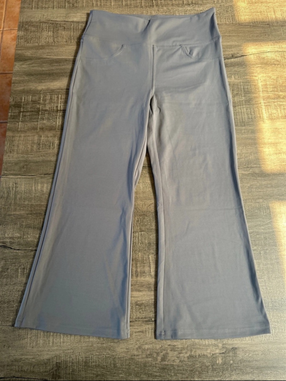HALARA Light Gray Wide-Leg Active Trousers